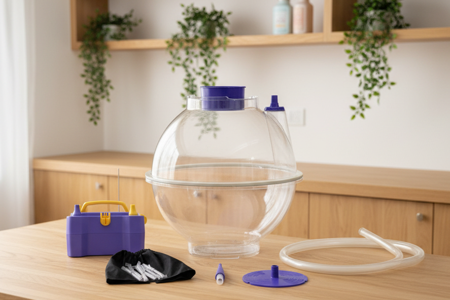 LuxeOrb dual function 17 inch balloon stuffing machine for creating crystal clear Bubble Bobo balloon gifts and bouquets.